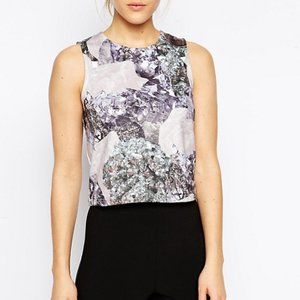 ASOS Crop Top in Oversized Crystal Print